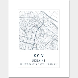 KYIV UKRAINE SIMPLE MAP Posters and Art